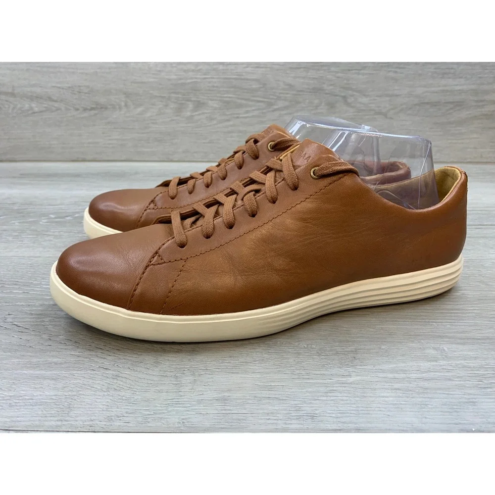 Cole Haan Grand Crosscourt II Men's Sneakers Tan Leather 9.5 Comfort Shoes